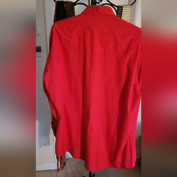 Vintage Red Snap-Button Westernwear Shirt - Picture 6 of 7